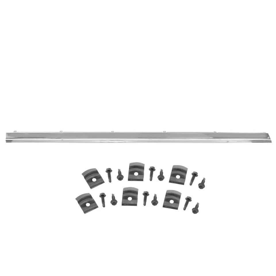 1966 Chevelle Malibu Rocker Panel Molding w/ Retainers & Screws Left Side M1433B - Image 1 of 1