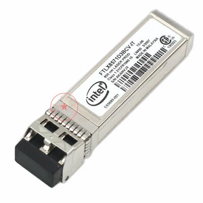 FTLX8571D3BCV-IT E10GSFPSR SFP+ Transceiver For Intel X520-DA2/SR2 E65689-001 - Image 1 of 4