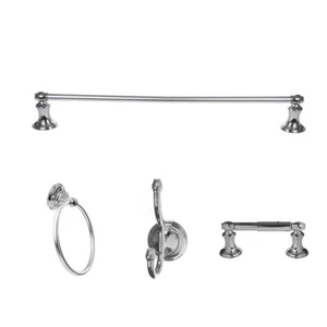 ARISTA Bath Products Highlander Collection 4-Piece Bath Hardware Set in Chrome - Picture 1 of 5