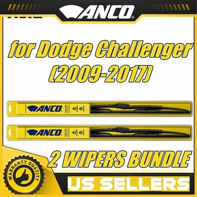 Juego directo de escobillas limpiaparabrisas para Dodge Challenger (2009-2017) para ANCO (par) Foto 1 de 4