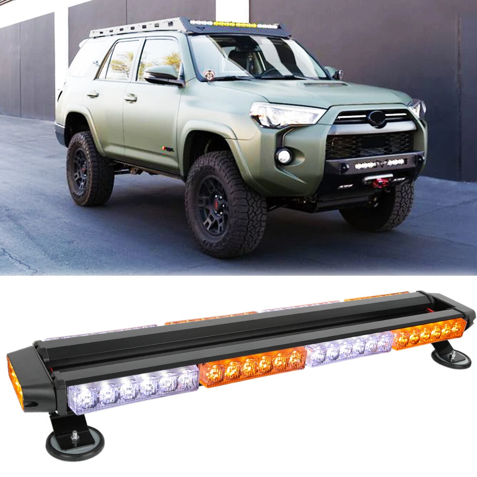 54LED Emergency Strobe Lights Bar Warning Rooftop Double Side For Toyota 4Runner - Изображение 1 из 4