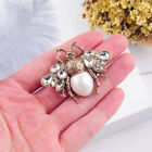 Vintage Style Antique Gold Tone Crystal Bumble Bee Pearl Brooch Pin Badge Broach