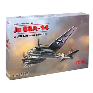 ICM 48234 Modellino aereo in plastica 1:48 Ju 88A-14, WWII kit bombardieri tedeschi modellino - Foto 1 di 16
