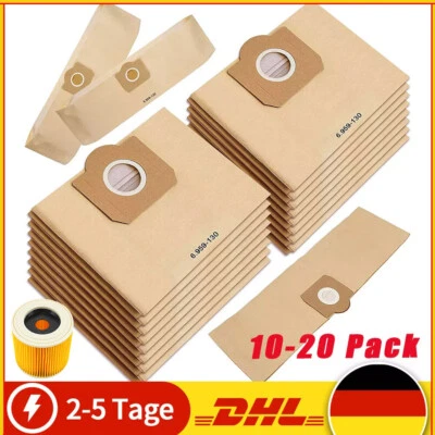 10x-30x Staubsaugerbeutel 6.959-130.0 für Kärcher WD3 WD3P Kärcher MV3P Premium - Bild 1 von 4