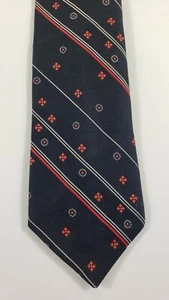 Don Loper Beverly Hills Mens Black With Red And White Patterned Tie - Bild 1 von 6