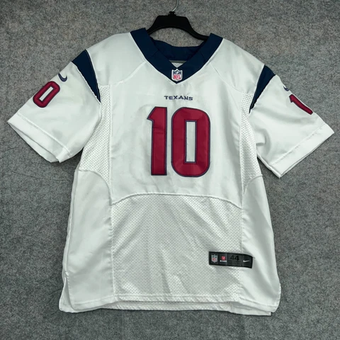 DeAndre Hopkins #10 Jersey Mens 44 White Blue Houston Texans NFL Nike On Field Cover