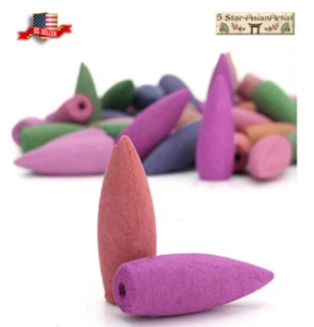 Big Backflow Incense Burner Cones Flower Flavor Smoke Bullet Cone 40/80/120Pcs - Picture 1 of 18