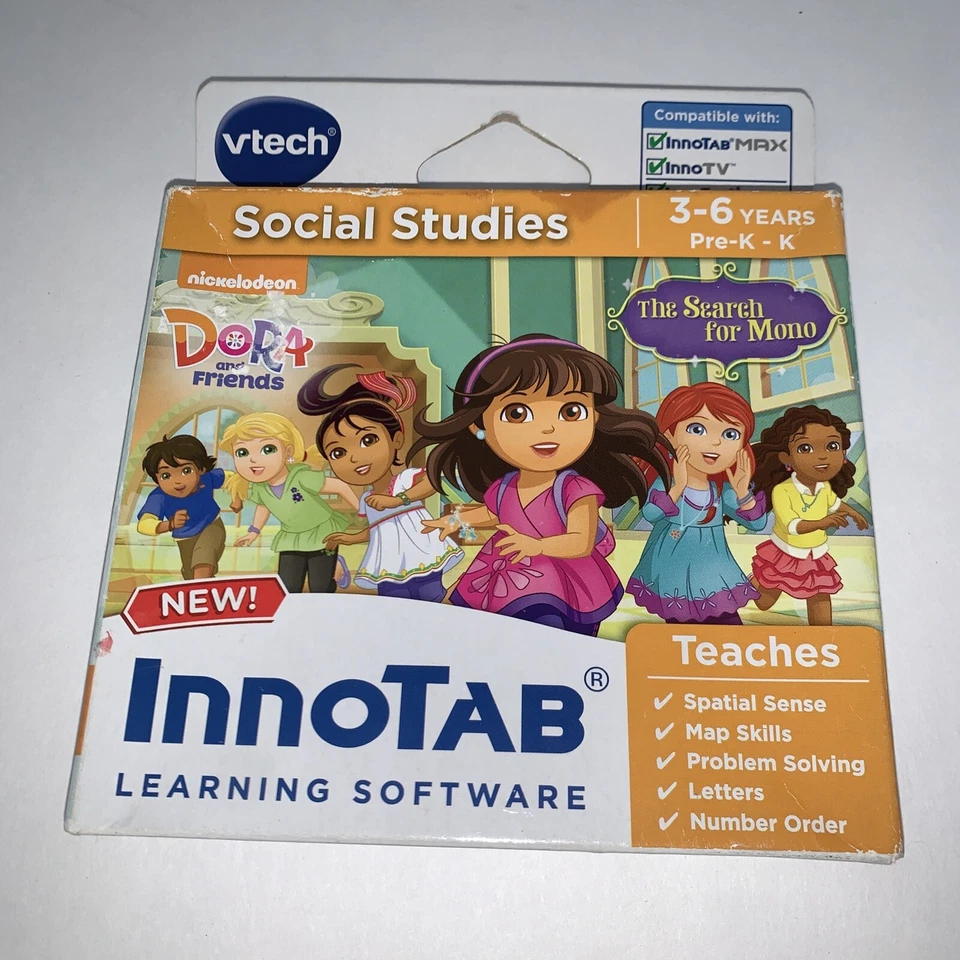 Dora the Explorer Vtech InnoTAB game - Social Studies 3-6 pre-K *NEW* inno tab - Image 1 of 4