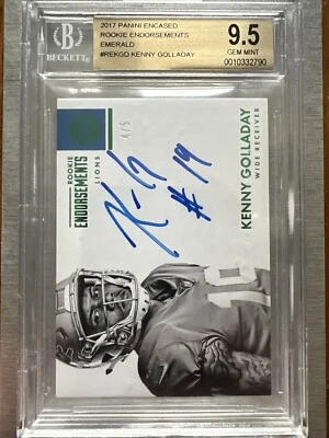 Kenny Golladay 2017 Encased RC Endorsements 4/5 Auto BGS 9.5 GEM MINT🔥HOT🔥📈 - Image 1 of 2