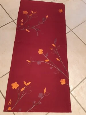 Tischläufer rechteckig, bestickt, Blumen/Ranken, herbstlich, mehrfarbig, TCM - Bild 1 von 3