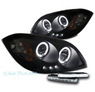 For 05-10 Chevy Cobalt LED Halo Projector Black/Smoke Headlight Lamp +DRL Signal