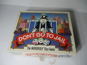 MONOPOLY DON'T GO TO JAIL DICE GAME PARKER BROTHERS 1991 100% COMPLETE - Picture 1 of 8