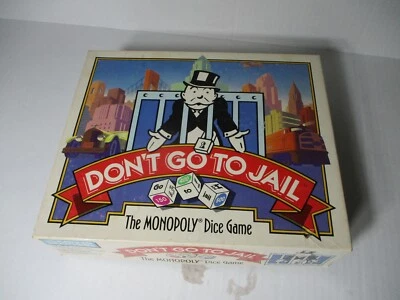 MONOPOLY DON'T GO TO JAIL DICE GAME PARKER BROTHERS 1991   100% COMPLETE - Image 1 of 4