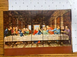 California CA Glendale Forest Lawn Memorial Park Last Supper Window Postcard - Picture 1 of 2