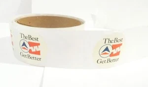DELTA AIR LINES / WESTERN The Best Get Better ROLL OF STICKERS USED - Picture 1 of 2