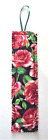 Bookmark Fabric Book Mark 2' x 8½' Bookmark Roses Red Roses Black Background New