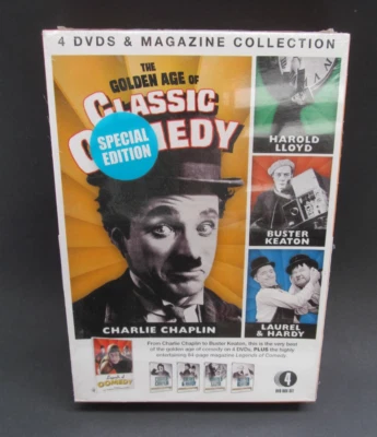 4 DVDS & Magazine Collection The Golden Age of Classic Comedy - Image 1 of 4