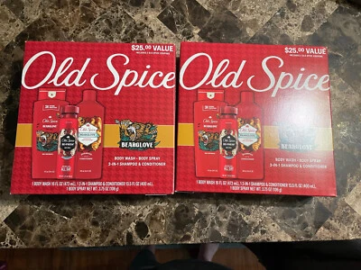 Old Spice Bear Guante Set de Regalo Jabón Corporal y Spray Champú 2 en 1 Lote de 2 Foto 1 de 3