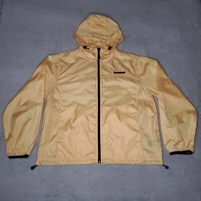 Chaqueta cortavientos vintage Y2k Tommy Hilfiger adulto XL amarillo logotipo deletreado con capucha cremallera Foto 1 de 4