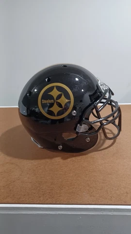 Pittsburgh Steelers Custom Full Size  Schutt Football Helmet Black/Gold Metallic Cover