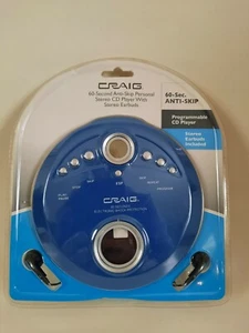Craig 60 Second Anti-Skip Personal Stereo CD-R/CD-RW Player CD2865B Blue Sealed - Picture 1 of 6