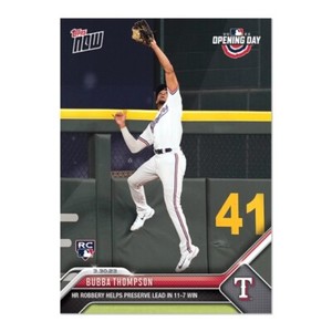 Bubba Thompson 2023 TOPPS NOW 8 Rookie RC Rangers Presale