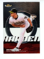 2005 Finest   Rich Harden #117 Oakland Athletics