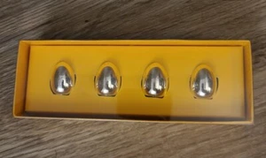 Crate and Barrel Place Card Holders Silver Plated Egg Shaped - Picture 1 of 7