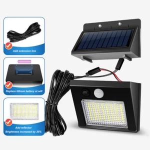 Lámpara Solar LED Lámpara Solar con Detector de Movimiento Foco de Pared Exterior Inundador IP65 - Imagen 1 de 14