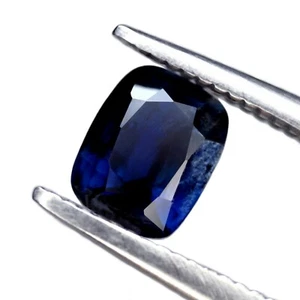 Certified 0.72ct Natural Unheated Royal Blue Sapphire VS Clarity Cushion 5.7x4mm - Picture 1 of 6