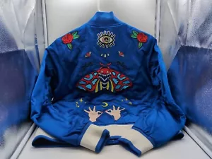 Adidas Sukajan Jacke blau bestickt Damen Größe S - Bild 1 von 15