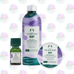 The Body Shop SLEEP Relax Hair and Body Wash - Oil Blend - bedtime Balm 3PC SET - Picture 1 of 1