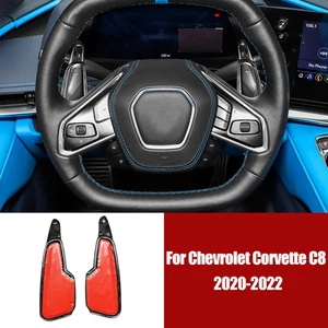 Paleta de cambio de volante de auto de fibra de carbono real para Chevrolet Corvette C8 - Imagen 1 de 8