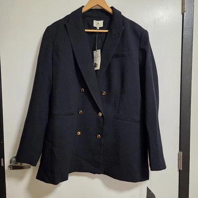 Tuckernuck Princess Diana Oversized Double Breasted Blazer In Navy Blue XXXL - Image 1 of 4