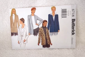 Butterick Misses Jacket Pattern 6718 Size 12-14-16 From 2000 - Picture 1 of 2