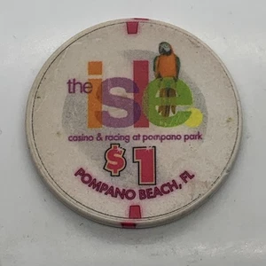 Isle Casino Gaming @ Pompano Park Poker $1 Chip Pompano Beach FL Florida geschlossen - Bild 1 von 2