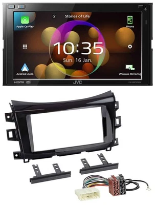 JVC DAB MP3 2DIN Bluetooth USB Autoradio für Nissan Navara (ab 16) - Bild 1 von 4