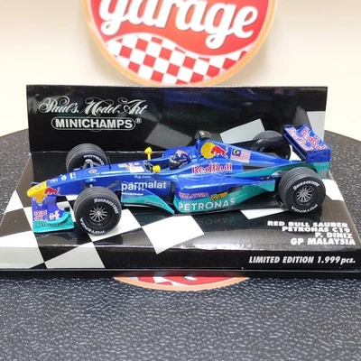 MINICHAMPS 1/43 Red Bull Sauber Petronas C19 Pedro Diniz Malaysia GP 430000116 - Image 1 of 4