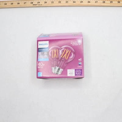 (2-Pk) Phillips Dimmable Energy Saving LED Light Bulb Daylight 5000K 40W 556886 - Image 1 of 4