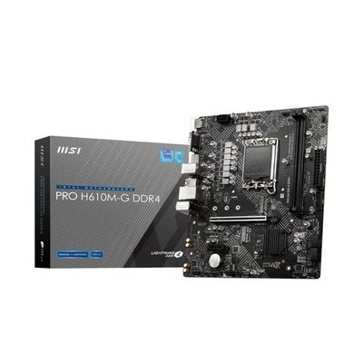 MSI PRO H610M-G DDR4 Motherboard, Micro-ATX - Supports Intel 12th Gen Core Proce - Image 1 of 4