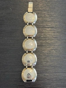 Vintage Brass Bracelet with Queen Elizabeth Regina 2 coin 7” - Picture 1 of 9