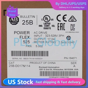 ¡Nuevo sellado de fábrica AB PowerFlex 525 7,5 kW 10 hp unidad de CA 25B-D017N114! - Imagen 1 de 4