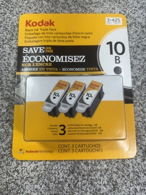 Kodak 10B 10C Black Color Ink Cartridges Lot for ESP Printers New Sealed Genuine - Image 1 of 4