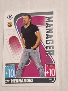 2021-22 XAVI HERNANDEZ TOPPS MATCH ATTAX MANAGER SOCCER CARD #MAN9 BARCELONA  - Bild 1 von 2