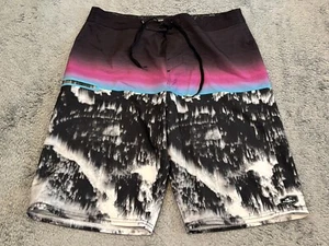 ONeill Hyperfreak Boardshorts Mens 30 Purple Black Swim Surf Beach Anti-Rash - Picture 1 of 6
