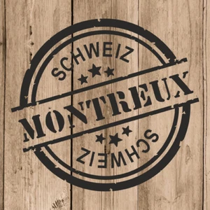 Montreux pegatina vinilo 10 cm / 4" calcomanía estampilla Montreux Suiza coche suizo - Imagen 1 de 4