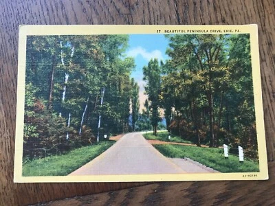 Beautiful Peninsula Drive Erie Pennsylvania Postcard - Image 1 of 2