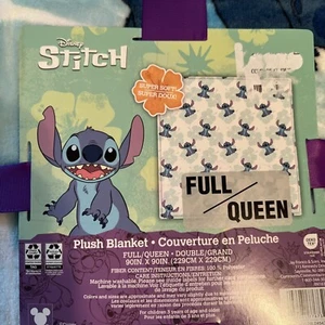 Disney Stitch Full/queen Plush Blanket 90”x90” - Picture 1 of 3