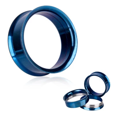 2 piezas Acero quirúrgico Tapón para los oídos Tornillo Ajuste Doble Carne Acampanado Túnel Medidor Estirador Foto 1 de 4