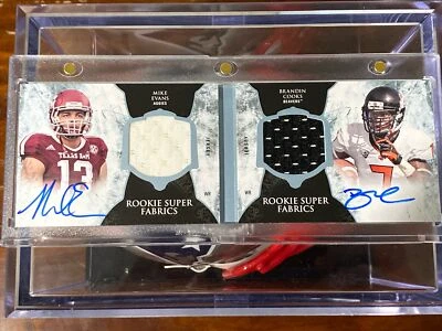 2014 Upper Deck Exquisite Booklet Dual RPA Mike Evans & Brandin Cooks RC Auto - Image 1 of 4